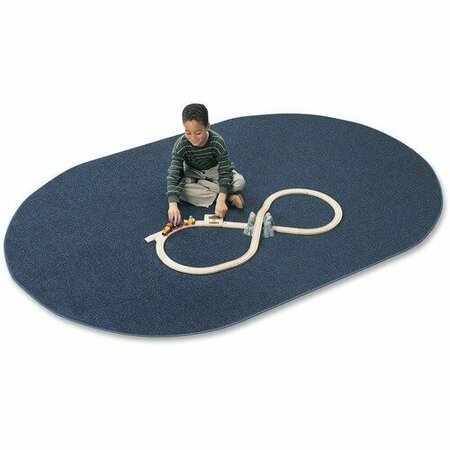 CARPETS FOR KIDS Rug, Anti-static, Nylon, KIDplyBacking, Oval, 6ft x9ft , Blueberry CPT2169405